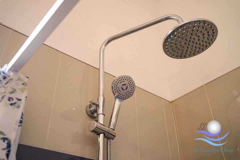 Shower, free toiletries, hair dryer, bidet