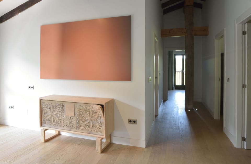 Apartment, 4 Bedrooms | Living area | TV, fireplace