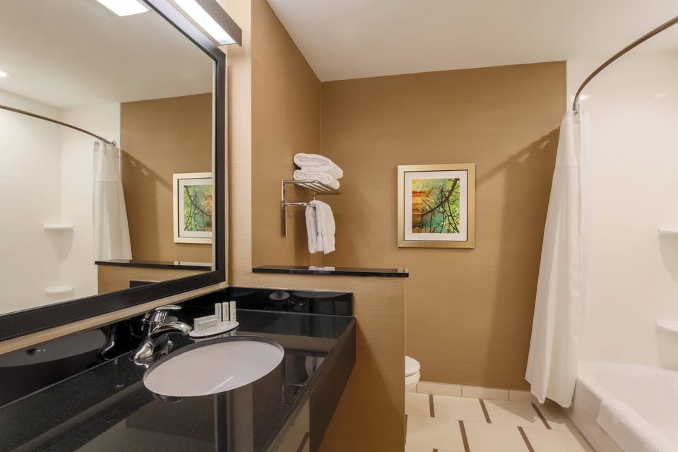 Room, 1 King Bed | Bathroom | Shower, free toiletries, hair dryer, towels