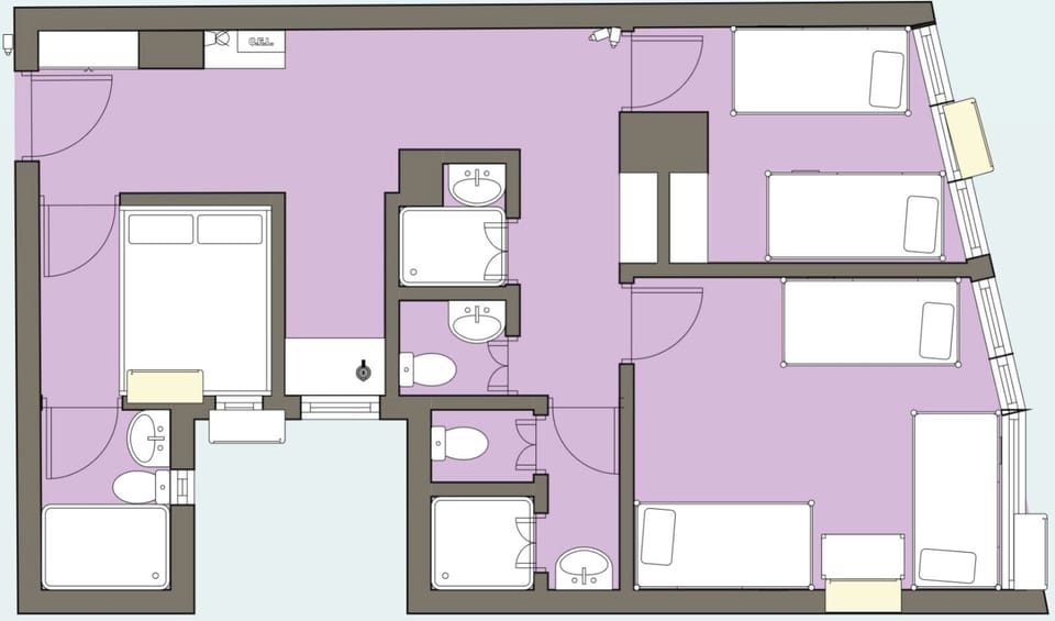 Economy Apartment, 3 Bedrooms, Ensuite | Blackout drapes, free WiFi, bed sheets
