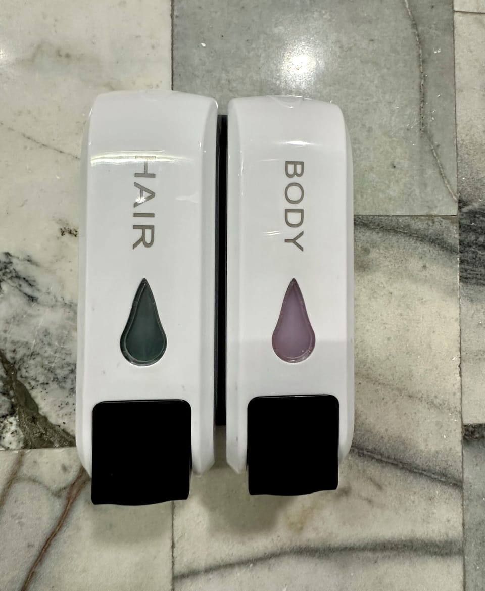 Free toiletries, bidet, towels, soap