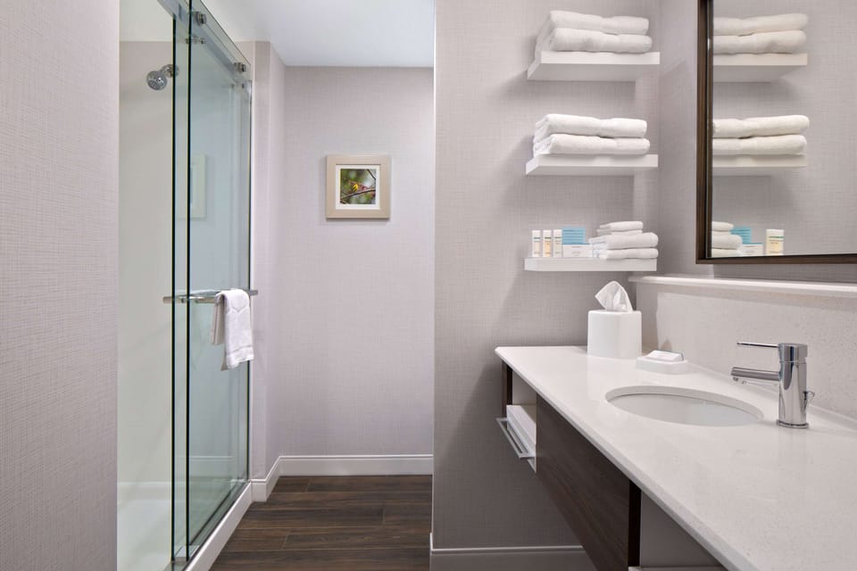 Room, Refrigerator & Microwave | Bathroom | Free toiletries, hair dryer, towels, soap