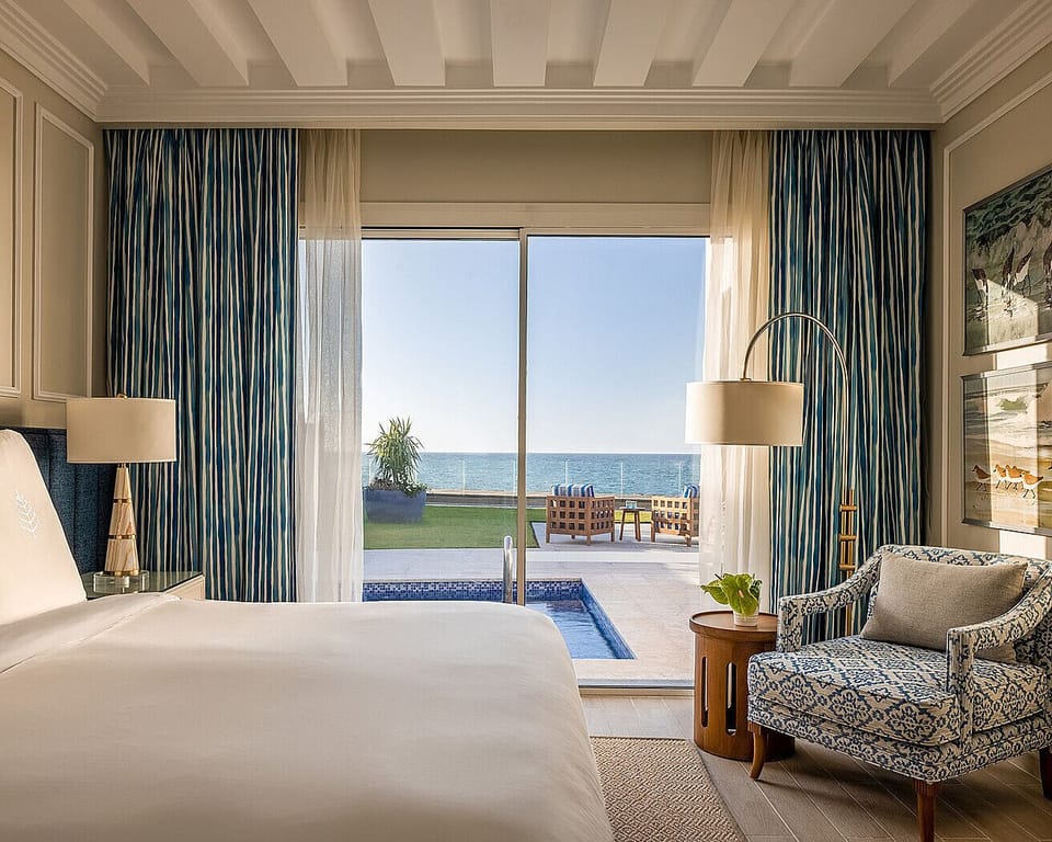 One Bedroom Sea View Villa with Private Pool | Premium bedding, down comforters, minibar, in-room safe