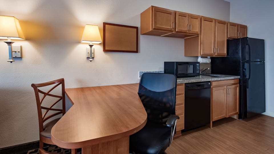 Standard Room, 2 Queen Beds, Accessible, Kitchenette | Private kitchenette | Coffee/tea maker, full-size fridge, microwave, stovetop