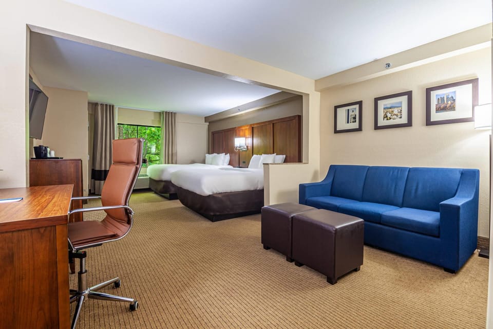Premium bedding, individually furnished, desk, laptop workspace