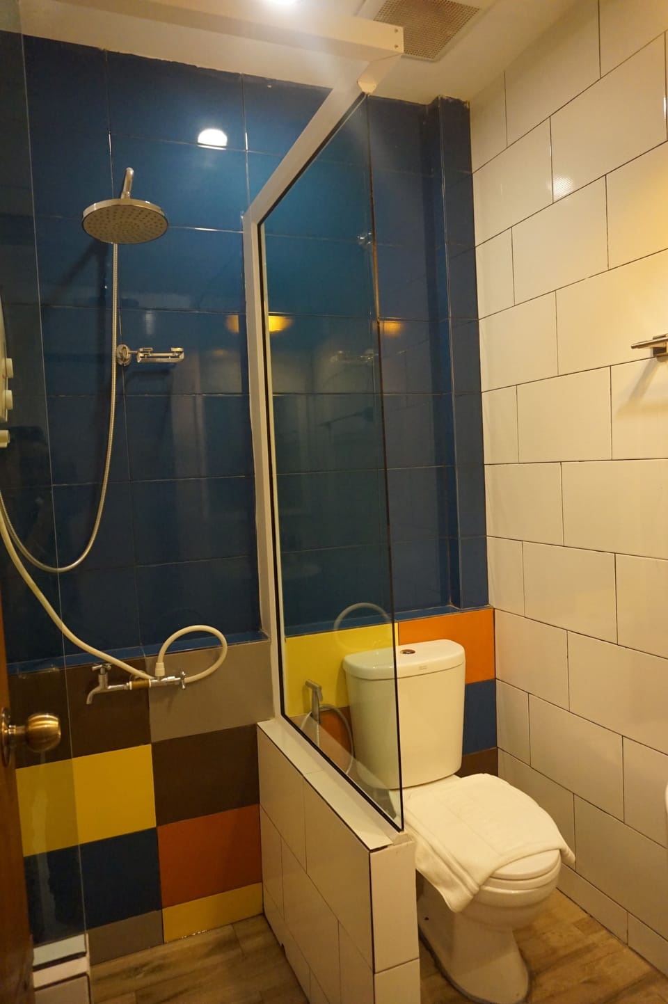 Shower, free toiletries, hair dryer, bidet
