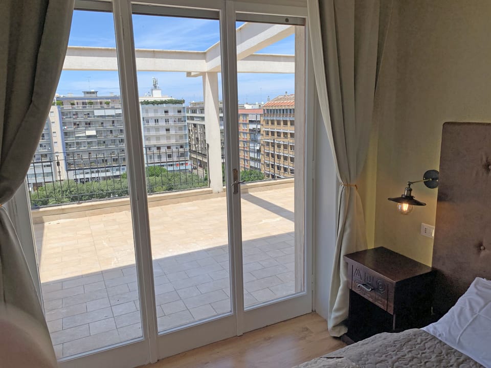 Panoramic Triple Room (Piazza Mazzini, 56) | Living area | Flat-screen TV