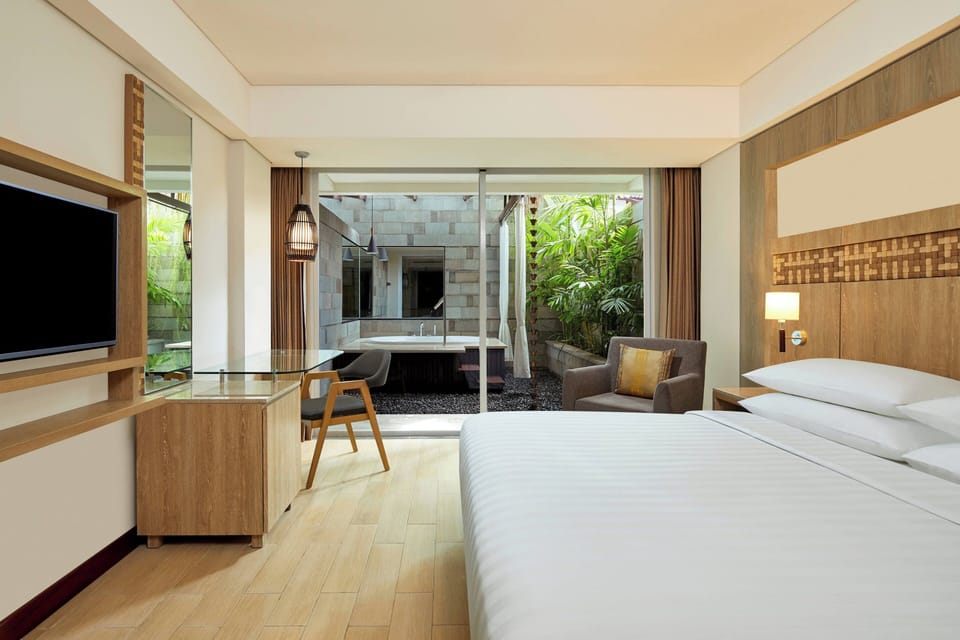 Premium bedding, memory foam beds, in-room safe, desk