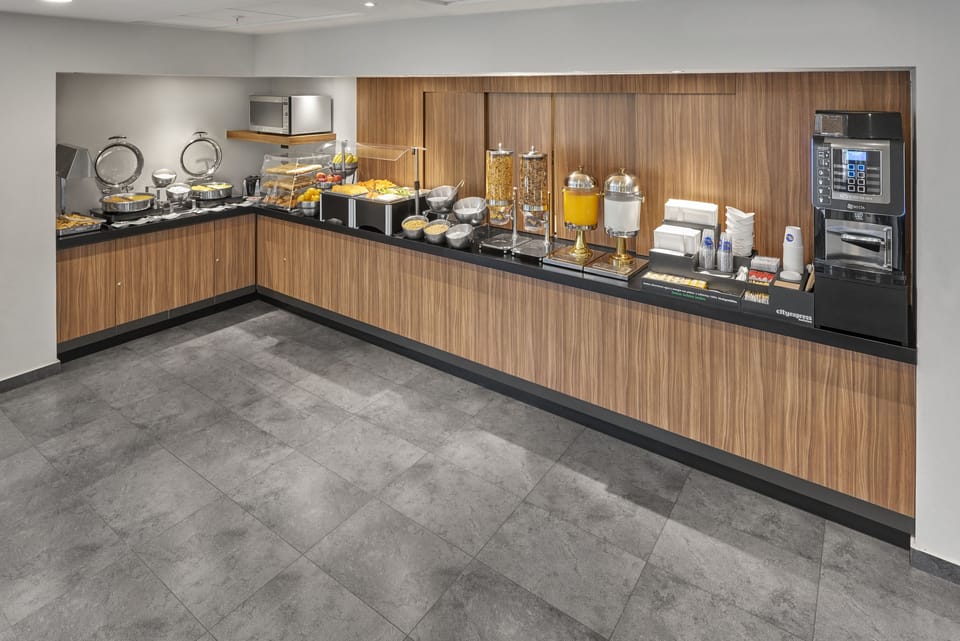 Free daily self-serve breakfast