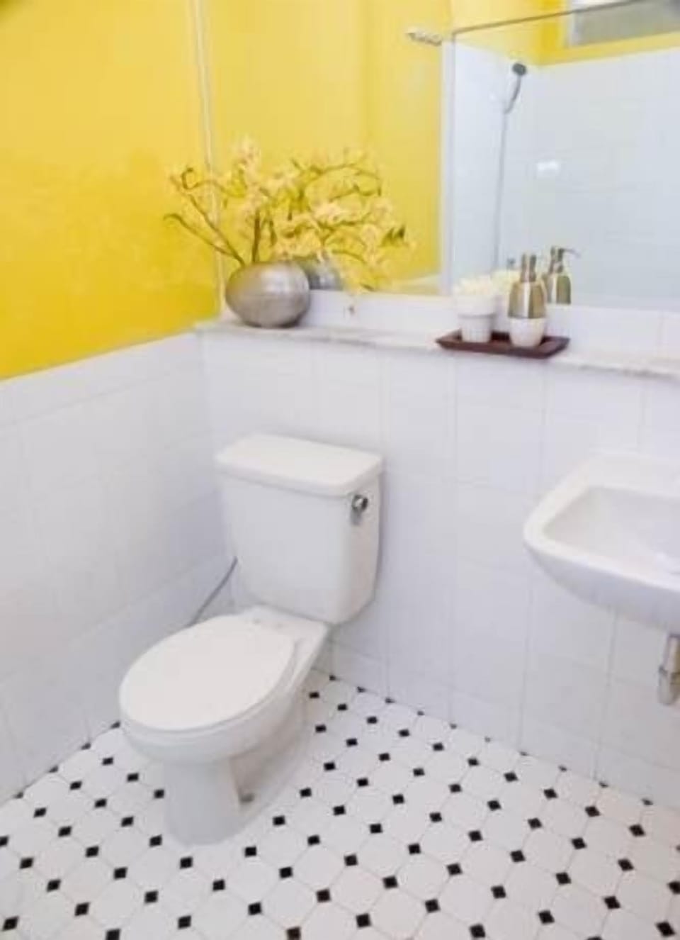 Shower, free toiletries, hair dryer, bidet