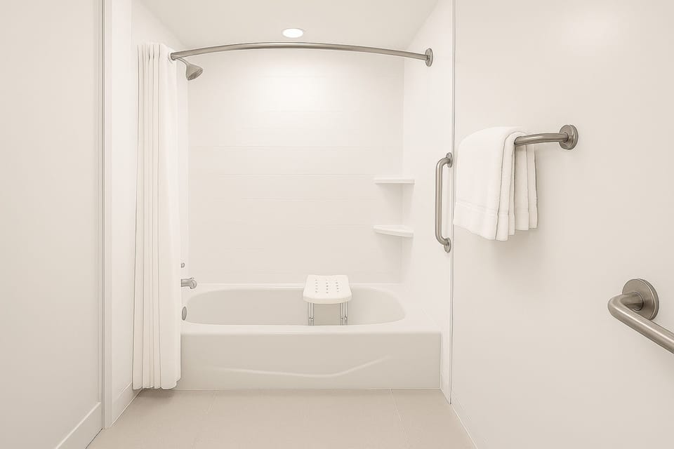 Hair dryer, towels