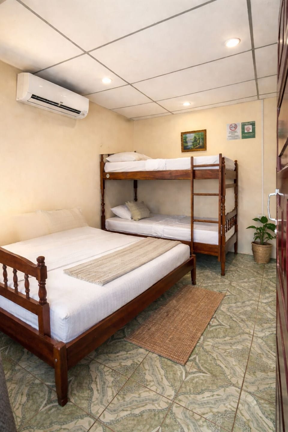 Basic Quadruple Room, 1 Bedroom, Courtyard View | Hypo-allergenic bedding available, desk, blackout drapes, WiFi (free)