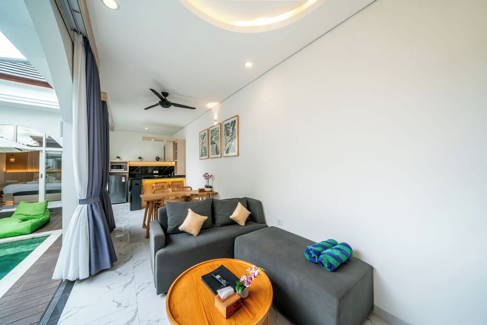 Twobedroom Private Pool Villa | Living area | 34-inch flat-screen TV with digital channels, TV