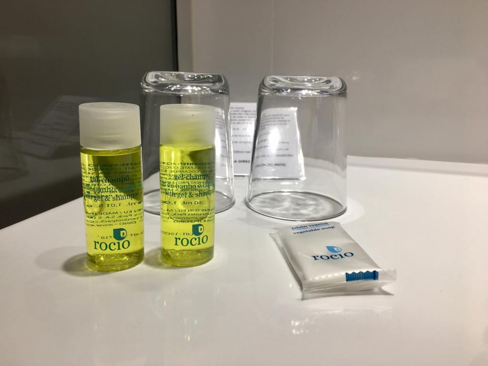 Free toiletries, hair dryer, towels