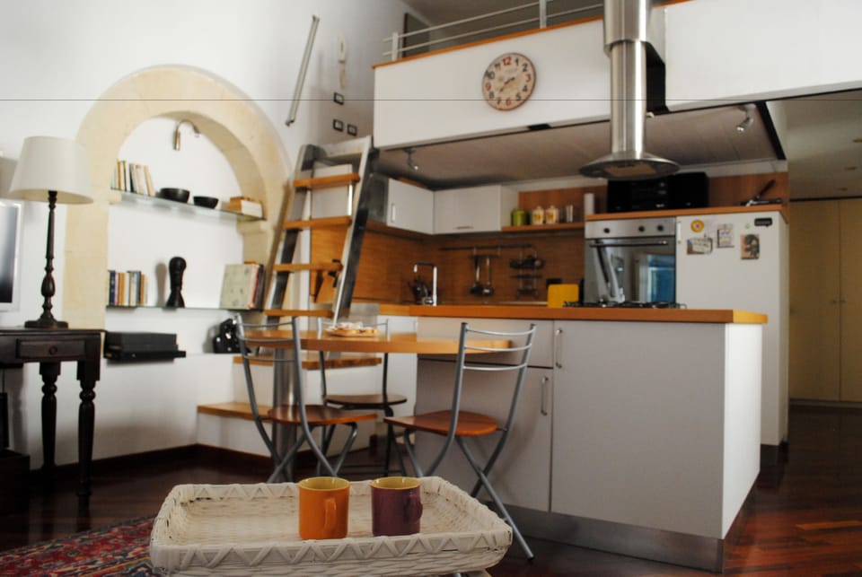 Loft | Private kitchen | Full-size fridge, microwave, oven, stovetop