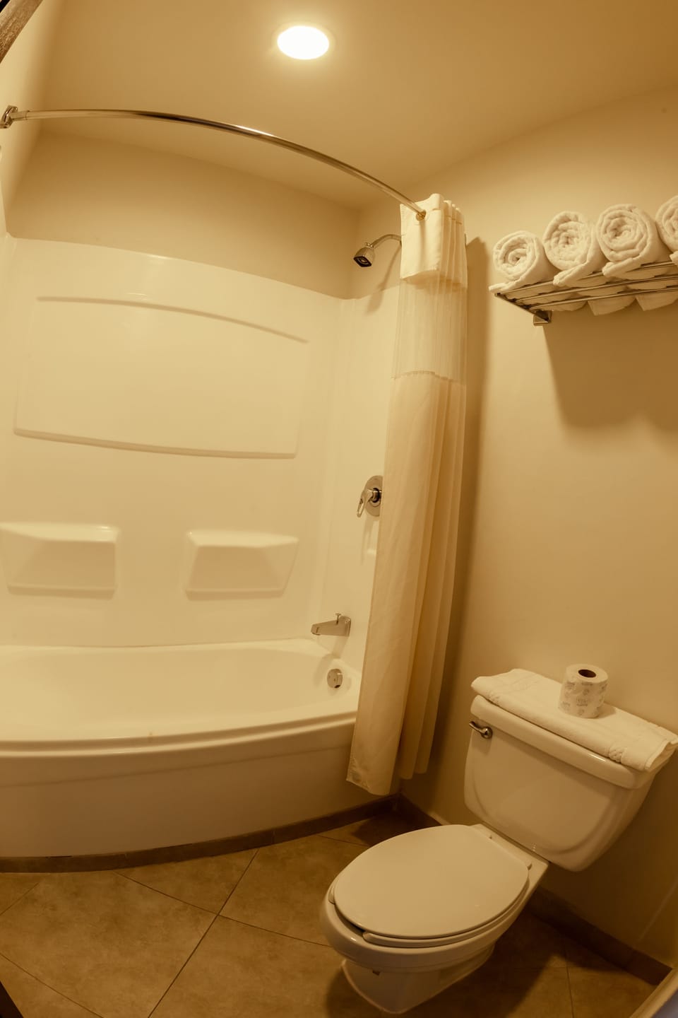 Bathtub, free toiletries, hair dryer, towels