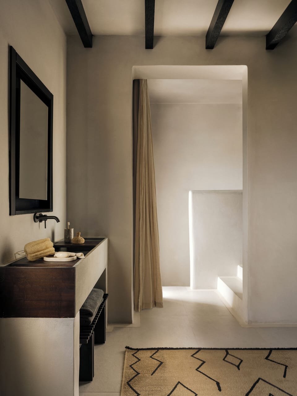 Myconian Villa Private Pool & Sea View | Bathroom | Shower, rainfall showerhead, designer toiletries, hair dryer