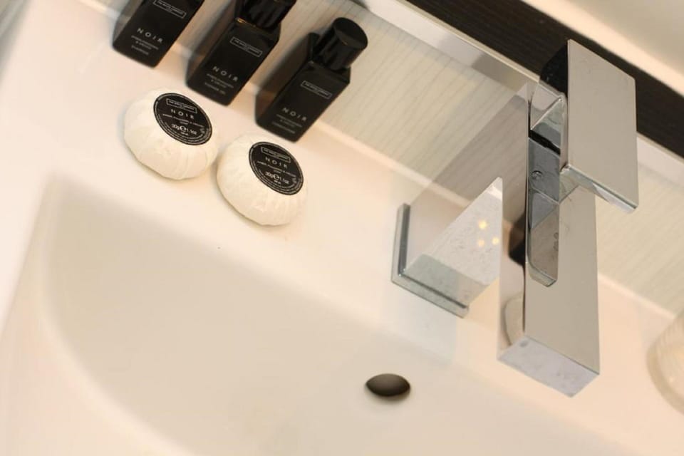 Free toiletries, hair dryer, towels
