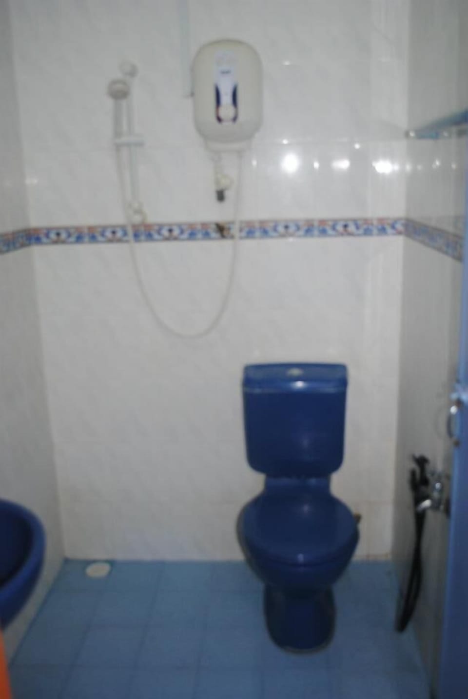 Shower, free toiletries, slippers, towels