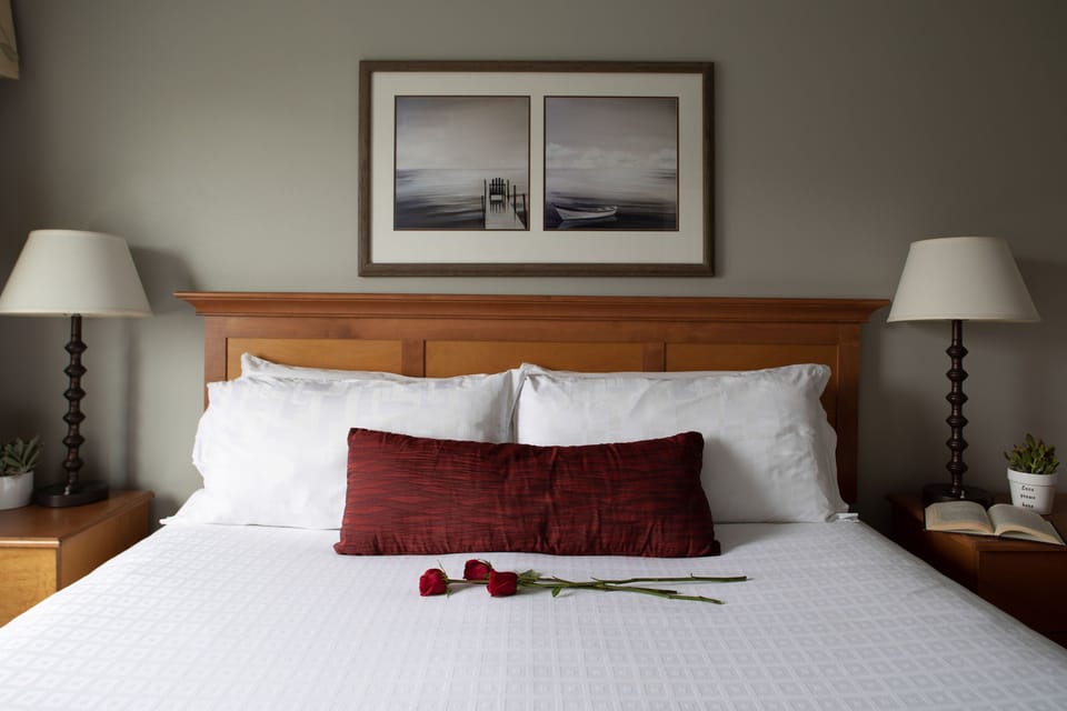 Premium bedding, pillowtop beds, blackout drapes, iron/ironing board
