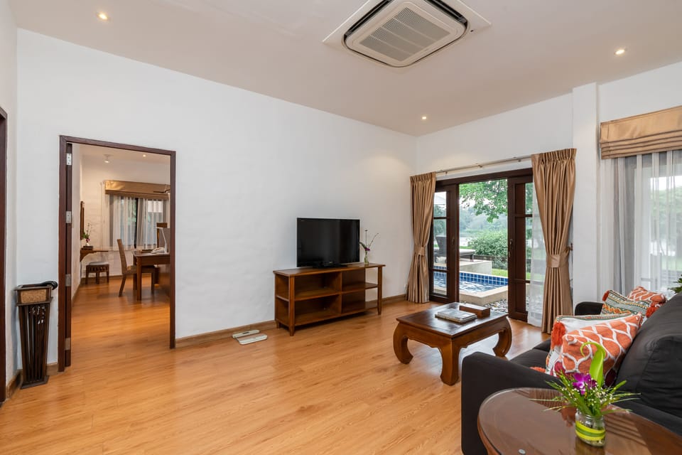 Two-Bedroom Pool Villa | Living area | LCD TV
