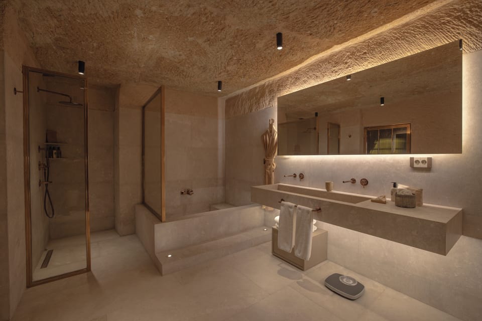 Moonspace Suite | Bathroom | Shower, rainfall showerhead, free toiletries, hair dryer