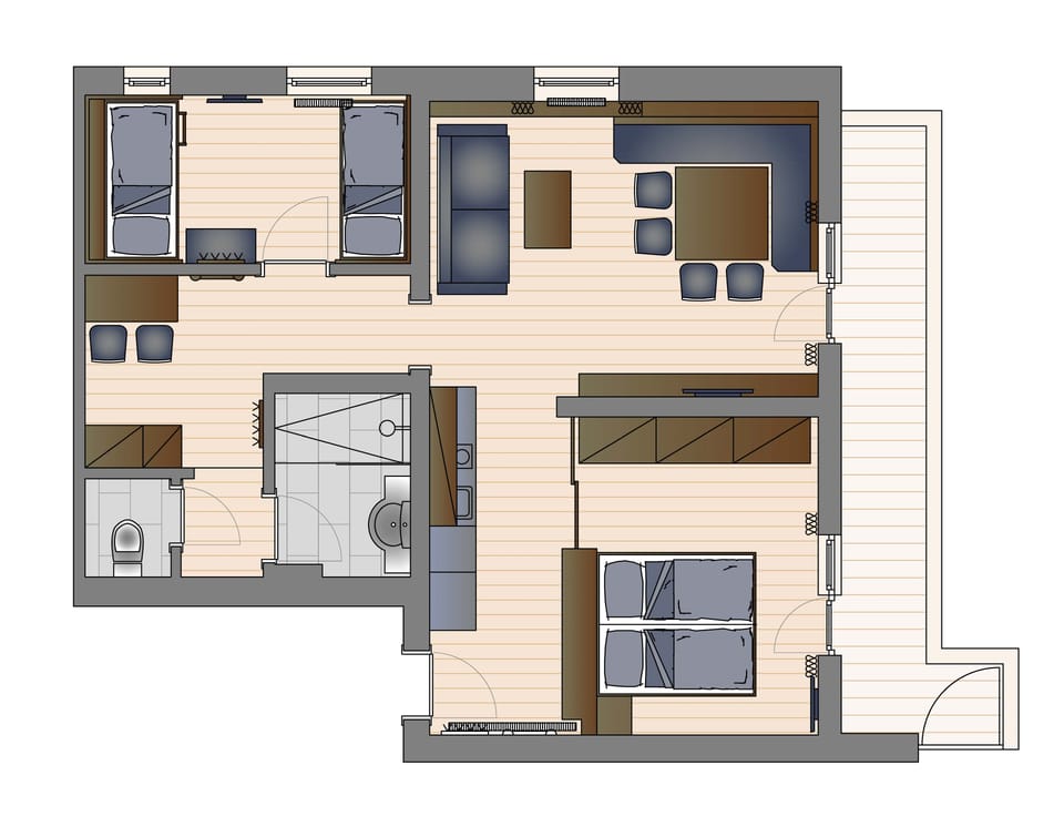 Apartment, Kitchen (Morgentau) | Floor plan