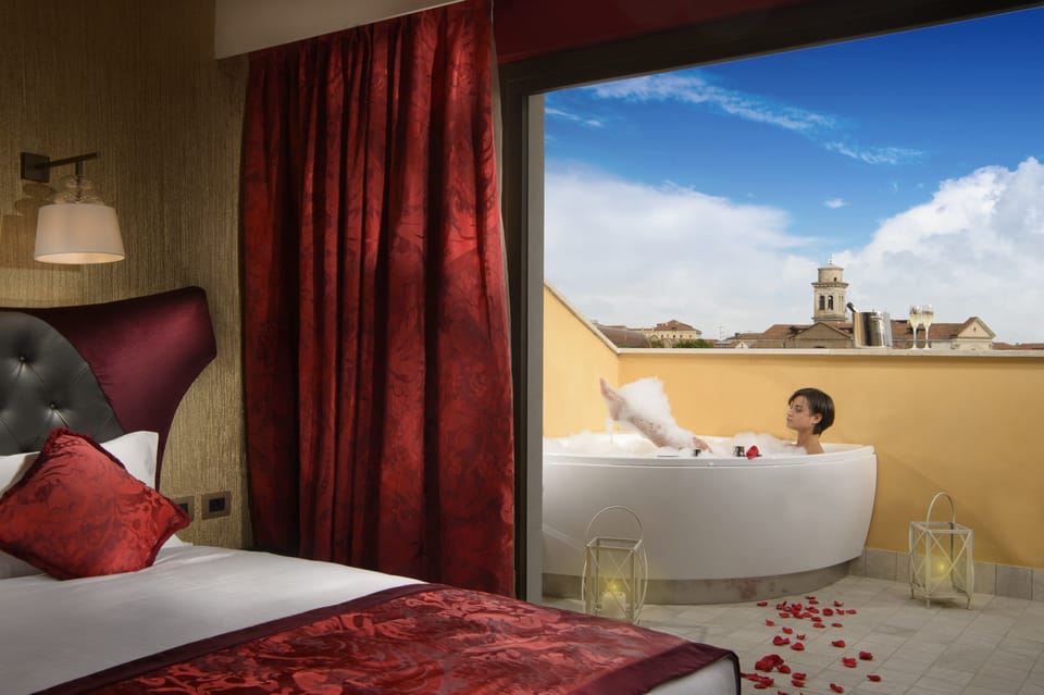 Panoramic Double or Twin Room, Terrace (Jacuzzi) | Private spa tub