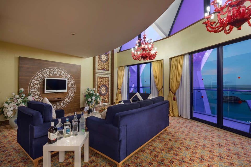 Free minibar, in-room safe, desk, blackout drapes