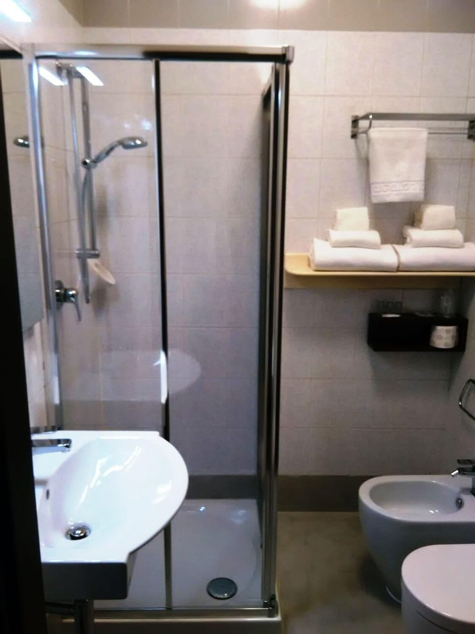 Bidet, towels