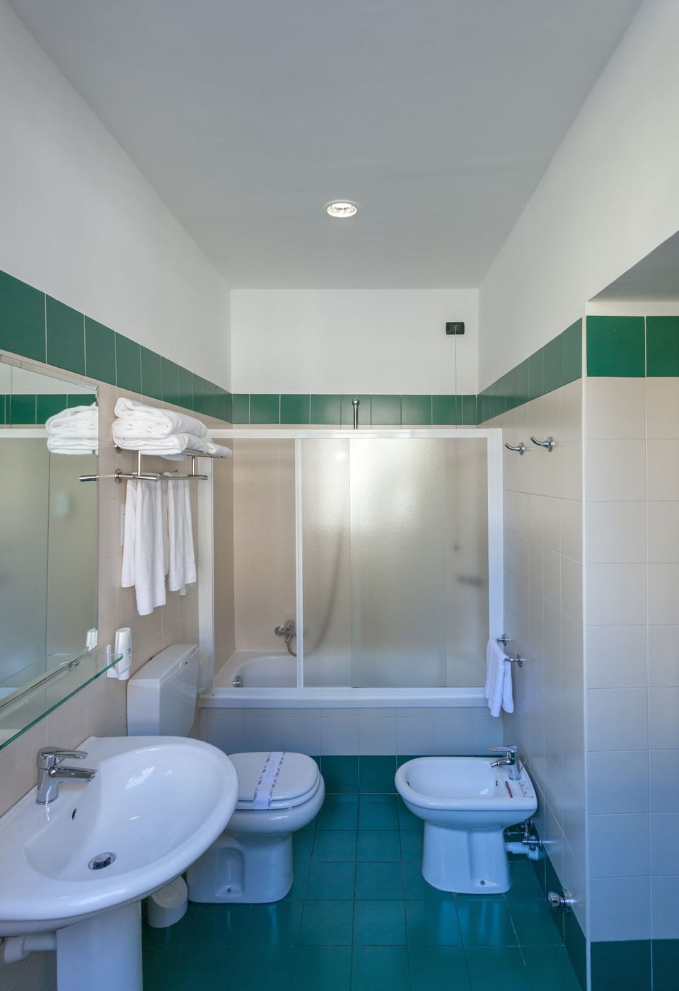 Standard Double Room | Bathroom | Combined shower/tub, rainfall showerhead, hair dryer, towels