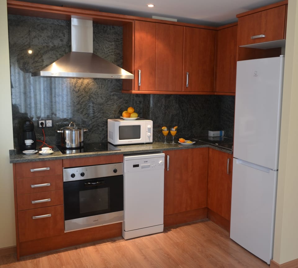 Studio | Private kitchen | Full-size fridge, microwave, stovetop, dishwasher