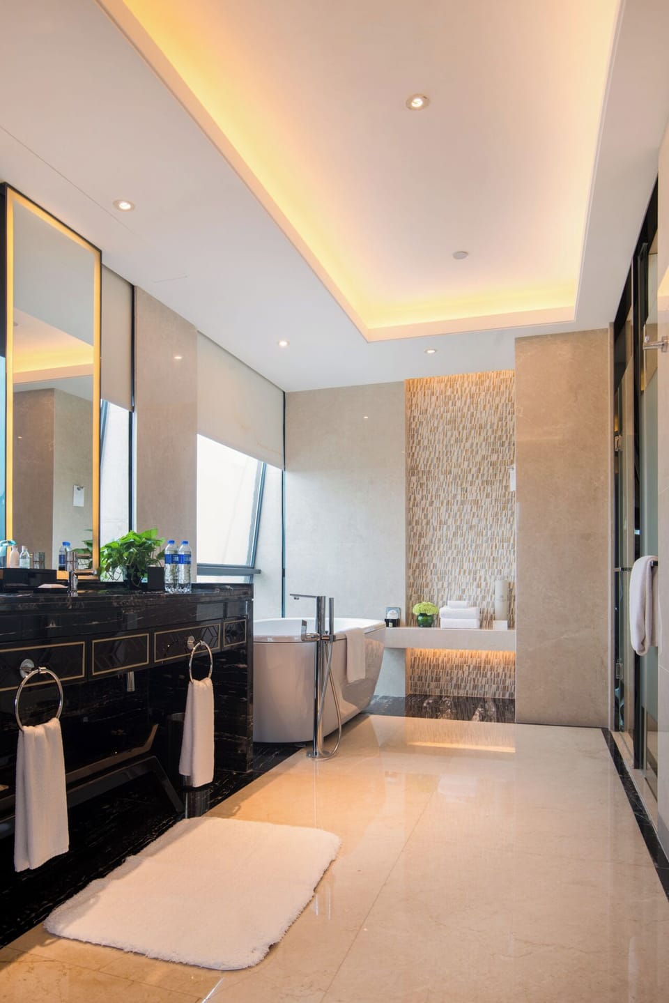 Executive Suite | Bathroom | Separate tub and shower, hair dryer, bathrobes, slippers