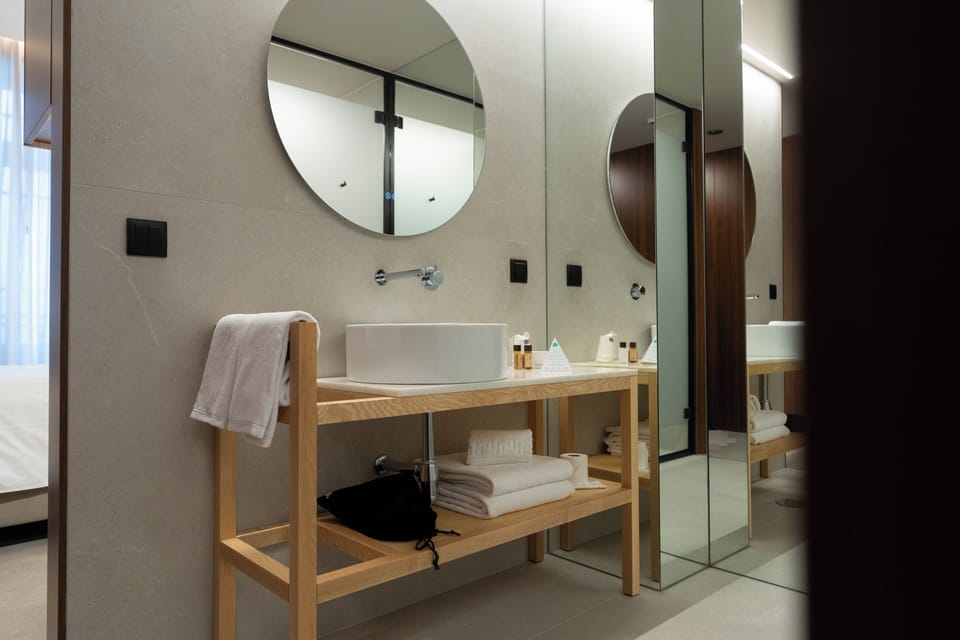 Free toiletries, hair dryer, towels