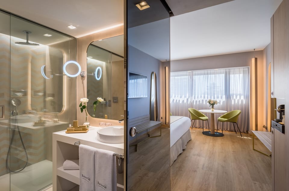 Free toiletries, hair dryer, towels