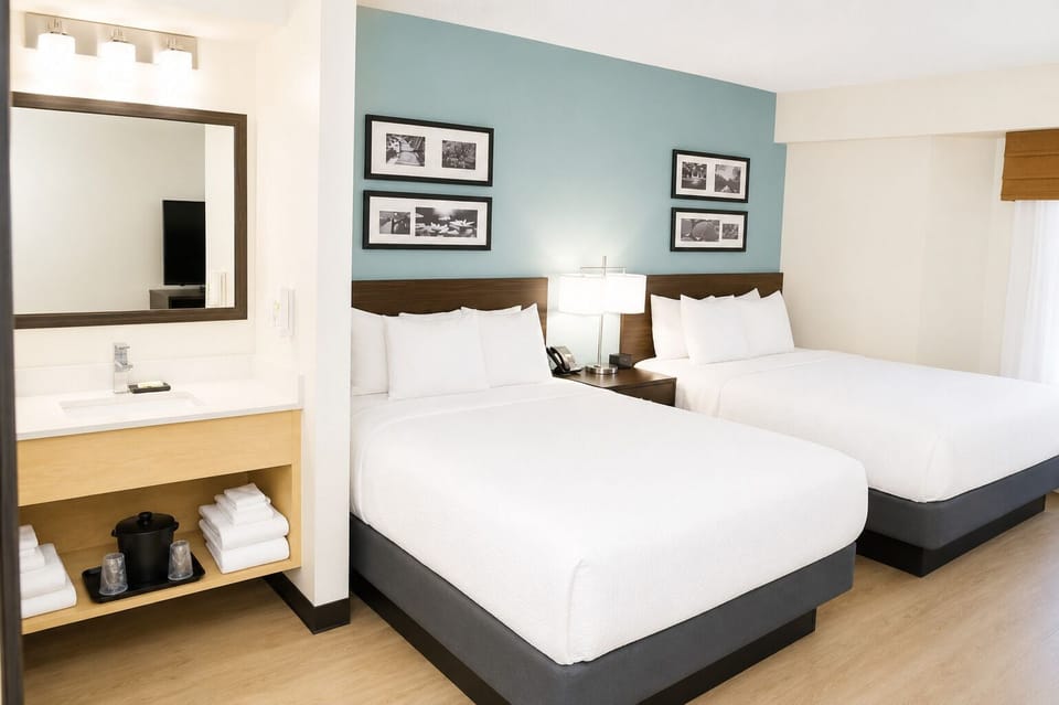 In-room safe, desk, laptop workspace, blackout drapes