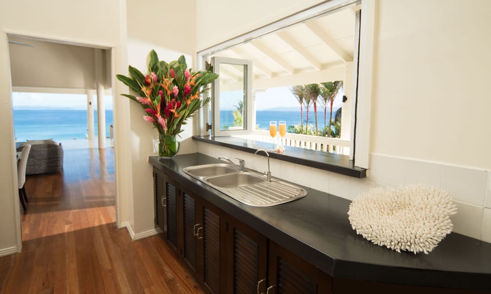 Luxury Villa | Private kitchen | Fridge, microwave, oven, stovetop