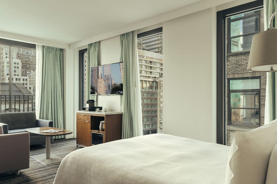 Studio (View) | Premium bedding, pillowtop beds, in-room safe, laptop workspace