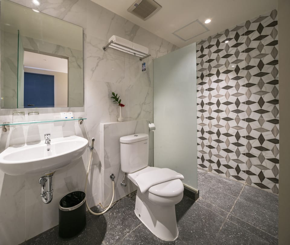 Shower, free toiletries, hair dryer (on request), slippers