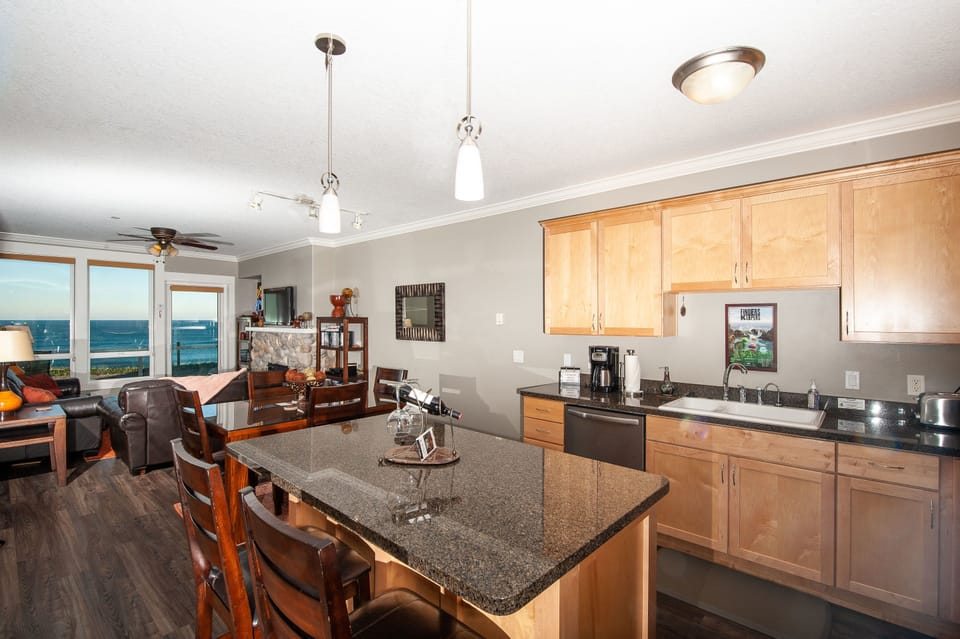 Condo, 2 Bedrooms, Ocean View, Beachfront | Private kitchen | Full-size fridge, microwave, oven, stovetop