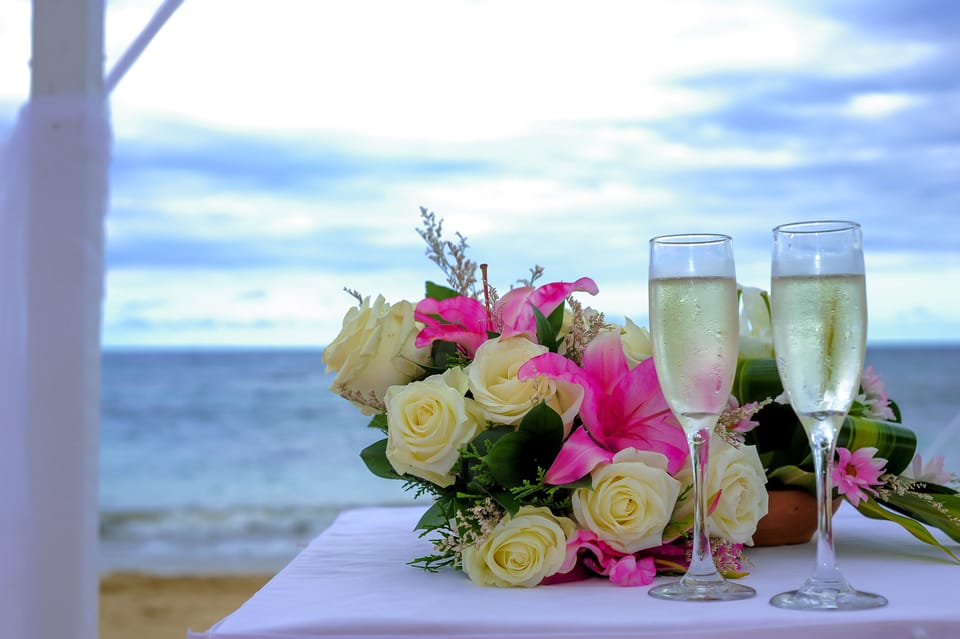 Outdoor wedding area