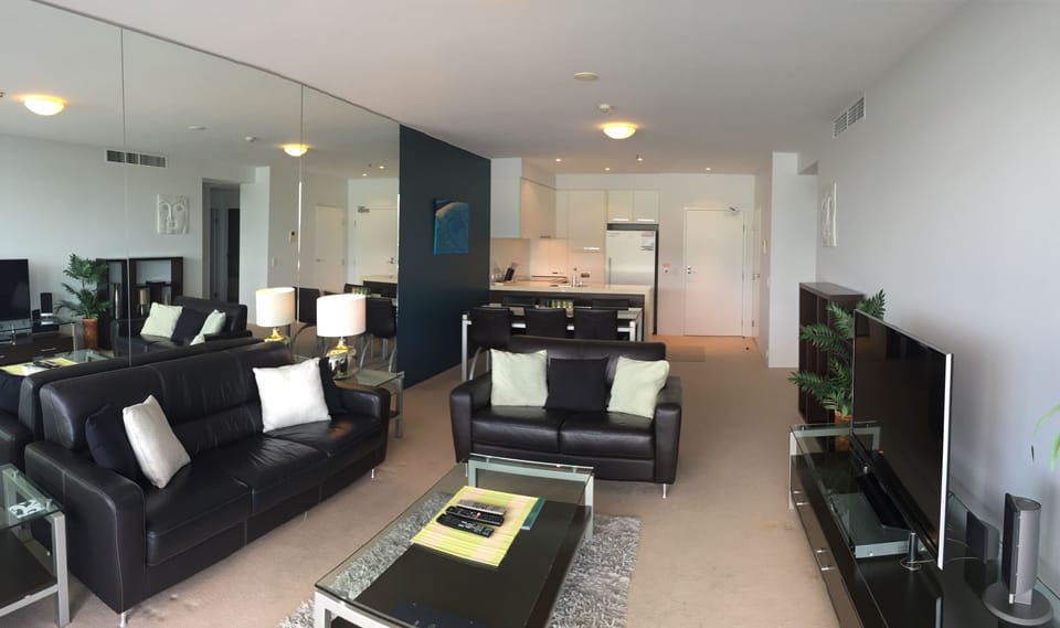 Standard Apartment, 2 Bedrooms, City View | Living area | 42-inch LCD TV with digital channels, TV