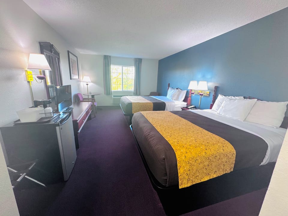 Standard Double Room, 2 Queen Beds | 1 bedroom, premium bedding, blackout drapes, iron/ironing board