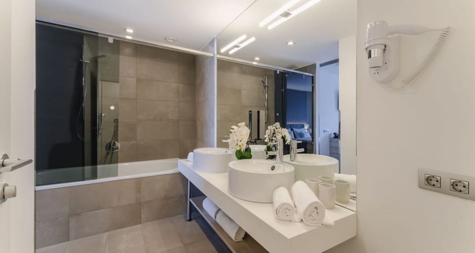 Family Room | Bathroom | Hair dryer, towels, soap, shampoo