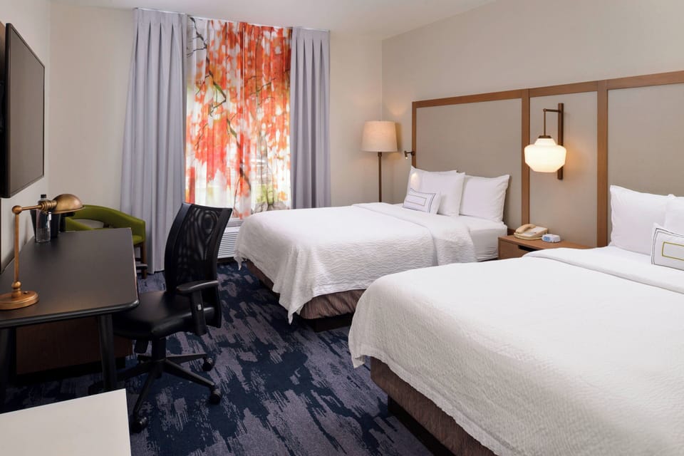 Room, 2 Queen Beds | Desk, laptop workspace, blackout drapes, soundproofing