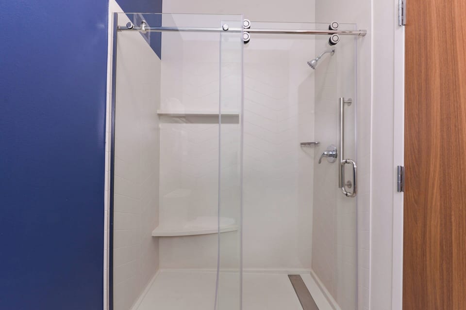 Room, 1 King Bed | Bathroom | Eco-friendly toiletries, hair dryer, towels