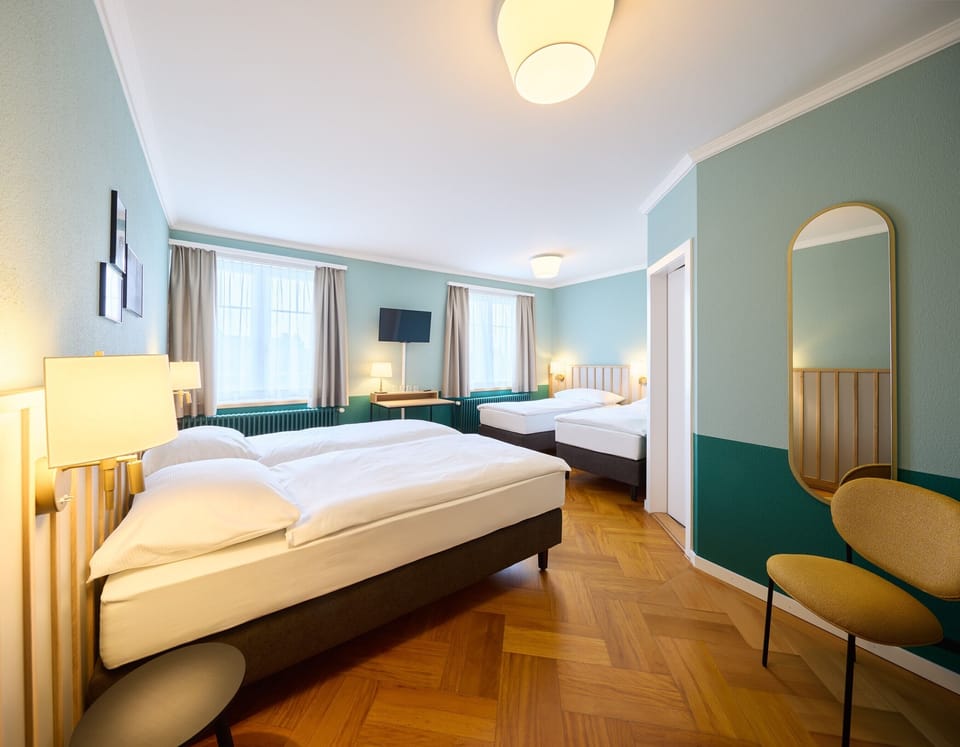 Quadruple Room | Desk, iron/ironing board, free WiFi, bed sheets