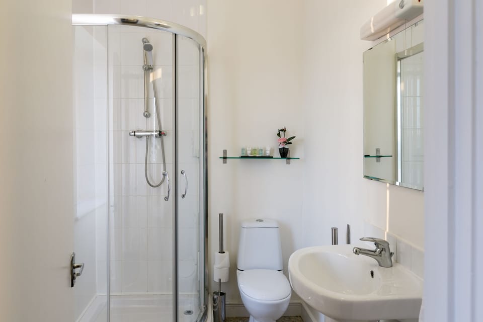 Free toiletries, hair dryer, towels