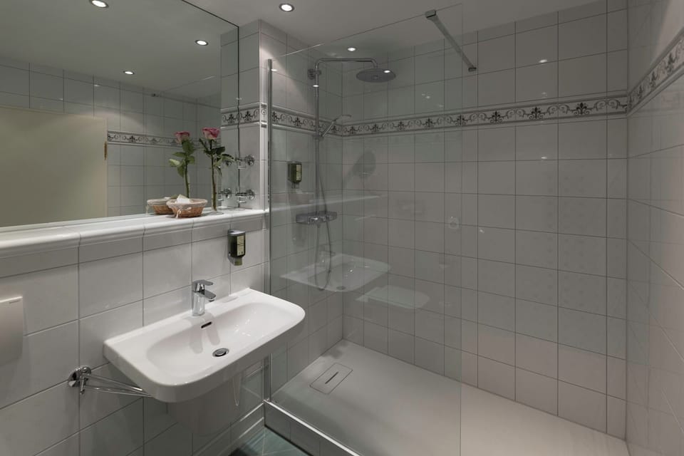 Superior Double Room | Bathroom | Free toiletries, hair dryer, bathrobes, towels