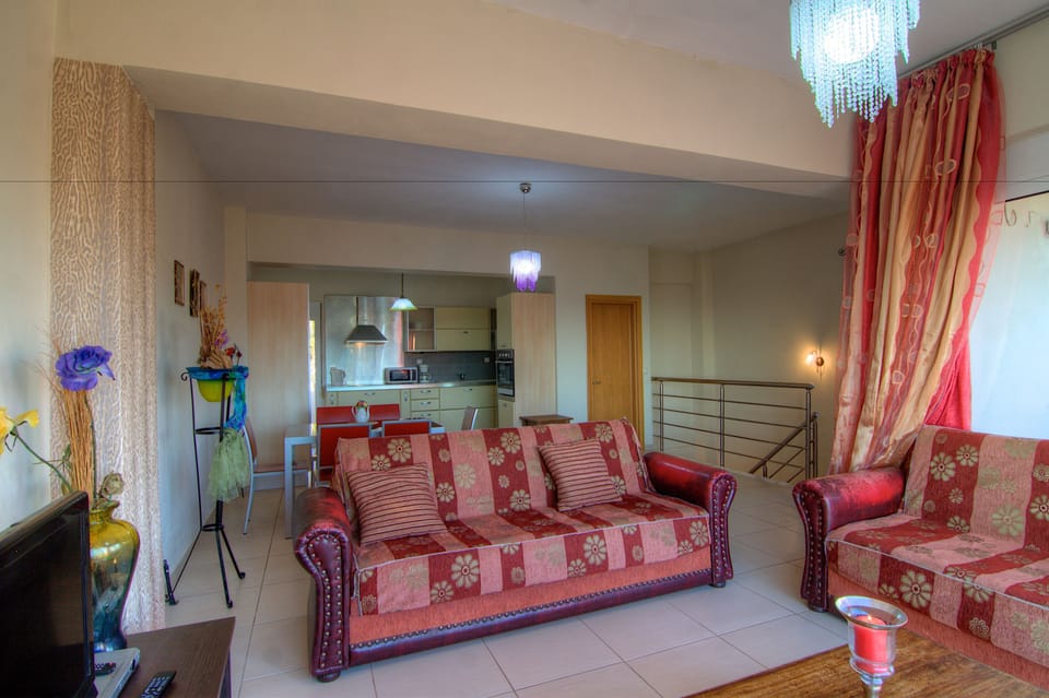 Villa Despina 2 | Living room | LED TV, Netflix, DVD player, streaming services